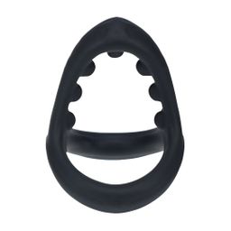 Levelz by shots Zachte Kraal Grip Siliconen Penis- en Ballenring - Zwart (8714273063526)