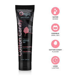 Orgie Lube Tube Cotton Candy - Waterbased Lubricant - 3 fl oz / 100 ml (5600298351058)