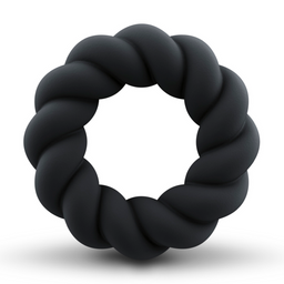 Rocks-off Twist - Non-Vibrating Cockring - Zwart (811041015508)