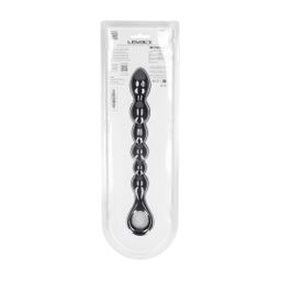 Levelz by shots Kralen Slang Silicone Anale Probe met Lus - Zwart (8714273066718)