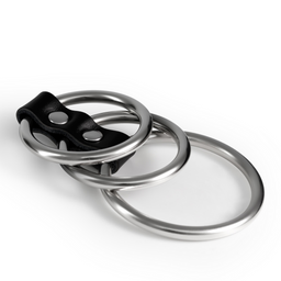 Crushious Saruman - Metalen Cockring Set - Zilver (7403254158849)