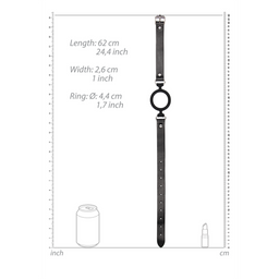 Ouch! by shots Siliconen Ring Gag met Leren Straps (8714273492425)