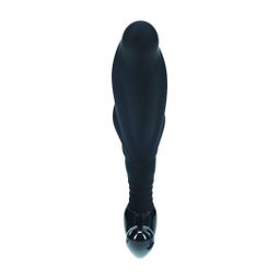 Levelz by shots Geribbelde Hard Loop Silicone Prostaat Massager - L - Zwart (8714273066602)