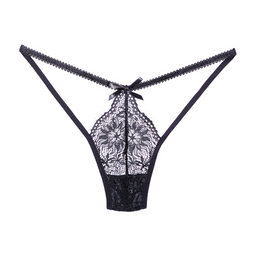 Allure Kant String - Één Maat - Zwart (883045920898)