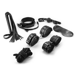 Crushious Punisher - 8-delige Bondage Set - Zwart (799632355434)