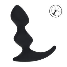 Levelz by shots Volledige Dubbele Golf Siliconen Prostaat Massager - Zwart (8714273066398)