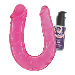 Crushious Deep Diver - Double Dildo with Anal Lubricant - 1.7 fl oz / 50 ml - Pink (7403254150775)