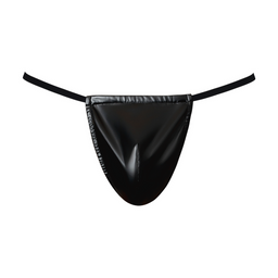Male power Wetlook G-String - One Size - Zwart (845830095204)