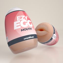 Crushious Ezy Egg - Masturbator Ei - Mond - Rood (7403254162037)