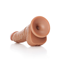 Realrock by shots Gebogen Realistische Dildo met Ballen en Zuignap - 6 / 15,5 cm (7423522627662)
