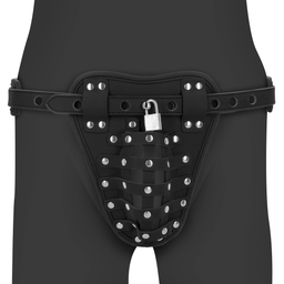 Ouch! by shots PU Leren Chastity Jock - Zwart (8714273044303)