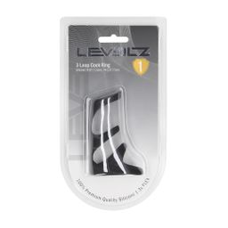 Levelz by shots 3 Lussen Siliconen Cockring - Zwart (8714273063700)