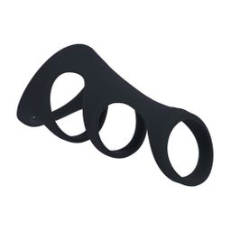 Levelz by shots 3 Lussen Siliconen Cockring - Zwart (8714273063700)