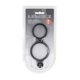 Levelz by shots Siliconen Dubbele Cockring met Anale Stimulator - Zwart (8714273064424)