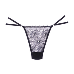Allure Kant en Mesh String - Één maat - Zwart (883045921017)