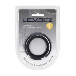 Levelz by shots Vloeibare Silicoenen Cockring - L - Zwart (8714273061874)