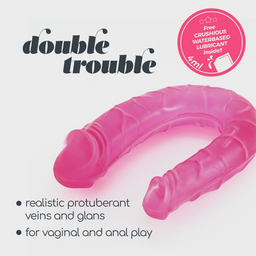 Crushious Dubbele Probleem - Dubbele Dildo - 10,6 / 27 cm - Roze (799632355076)