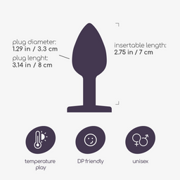 Crushious Bijou - Anale Sieraad Plug - Medium - Blauw (799632355298)