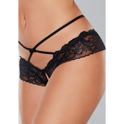 Allure Open Panty met Kant Criss Cross Band - One Size (883045916693)