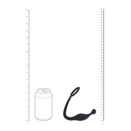 Levelz by shots Siliconen Cockring met Prostaatstimulator - S - Zwart (8714273064448)