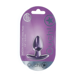 Ouch! by shots Zachte Silicone Anale Plug - Klein - 6,5 cm - Metallic Paars (8714273056832)