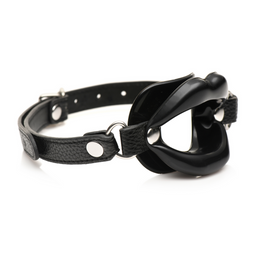 Xr brands Juicy Lips - Siliconen Open Mond Gag - Zwart (848518056573)
