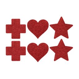 Le désir by shots Tepelbedekking Set - Kruis Ster Hart - Rood (8714273028075)