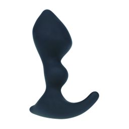 Levelz by shots Dubbele Ripple Siliconen Prostaat Massager - Zwart (8714273066305)