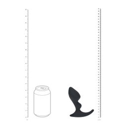 Levelz by shots Dubbele Ripple Siliconen Prostaat Massager - Zwart (8714273066305)