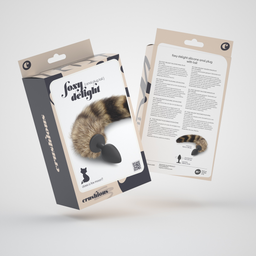 Crushious Foxy Delight - Siliconen Anale Plug met Staart - Zwart/Bruin (799632354710)
