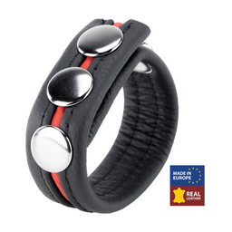 Red leather Verstelbare Leren Cockring - Rood (3662811230662)