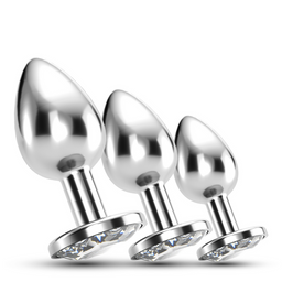 Crushious Bijou - Anal Train Trio - 3 Jewel Plugs - Doorzichtig (799632355496)