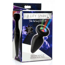 Xr brands Lichtgevende - Siliconen Butt Plug - Medium (848518044433)