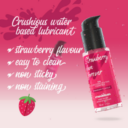 Crushious Waterbasis Glijmiddel - Aardbei Smaak - 1,7 fl oz / 50 ml (799632354833)
