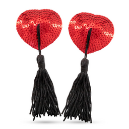 Crushious Bettie Boobs - Tepelhangertjes - Rood/Zwart (7403254150287)