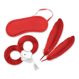 Crushious Lover's Dream - 4-delige Bondage Kit voor Beginners - Rood (799632355120)