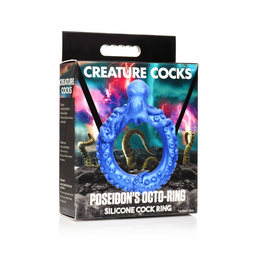 Xr brands Poseidon's Octo-Ring - Siliconen Cockring - Blauw (848518053299)