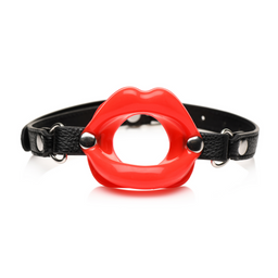 Xr brands Juicy Lips - Siliconen Open Mond Gag - Rood (848518056580)