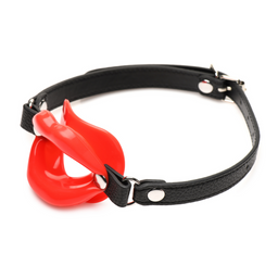 Xr brands Juicy Lips - Siliconen Open Mond Gag - Rood (848518056580)