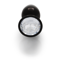 Ouch! by shots Ronde Gem Butt Plug - Klein - Gunmetal/Diamant (8714273493132)