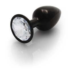 Ouch! by shots Ronde Gem Butt Plug - Klein - Gunmetal/Diamant (8714273493132)