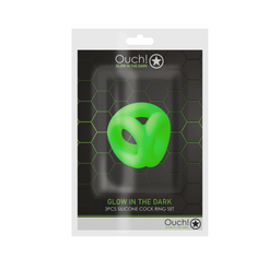 Ouch! by shots Cockring  Ball Strap - Glow in the Dark (7423522639634)