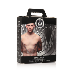 Xr brands Dagger - Dubbel Ketting Tepelklemmen (848518052773)