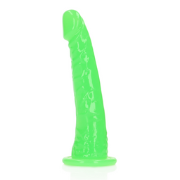 Realrock by shots Slanke Realistische Dildo met Zuignap - Glow in the Dark - 6'' / 15,5 cm (8714273493590)
