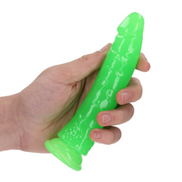 Realrock by shots Slanke Realistische Dildo met Zuignap - Glow in the Dark - 6'' / 15,5 cm (8714273493590)