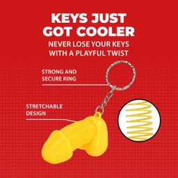 S-line by shots Super Dicky - Sleutelhanger - Geel (8714273026316)