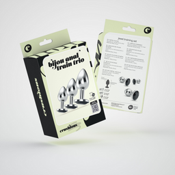 Crushious Bijou - Anal Train Trio - 3 Jewel Plugs - Zwart (7403254150829)