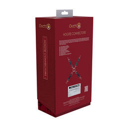 Ouch! by shots Milan Collectie - Hogtie Verbinders - Zwart/Rood (8714273055989)