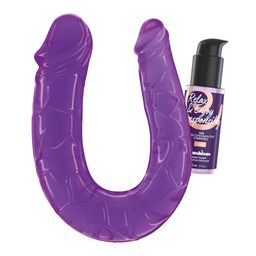 Crushious Deep Diver - Double Dildo with Anal Lubricant - 1.7 fl oz / 50 ml - Purple (7403254150782)