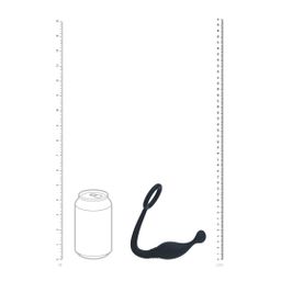 Levelz by shots Siliconen Cockring met Prostaatstimulator - M - Zwart (8714273064462)